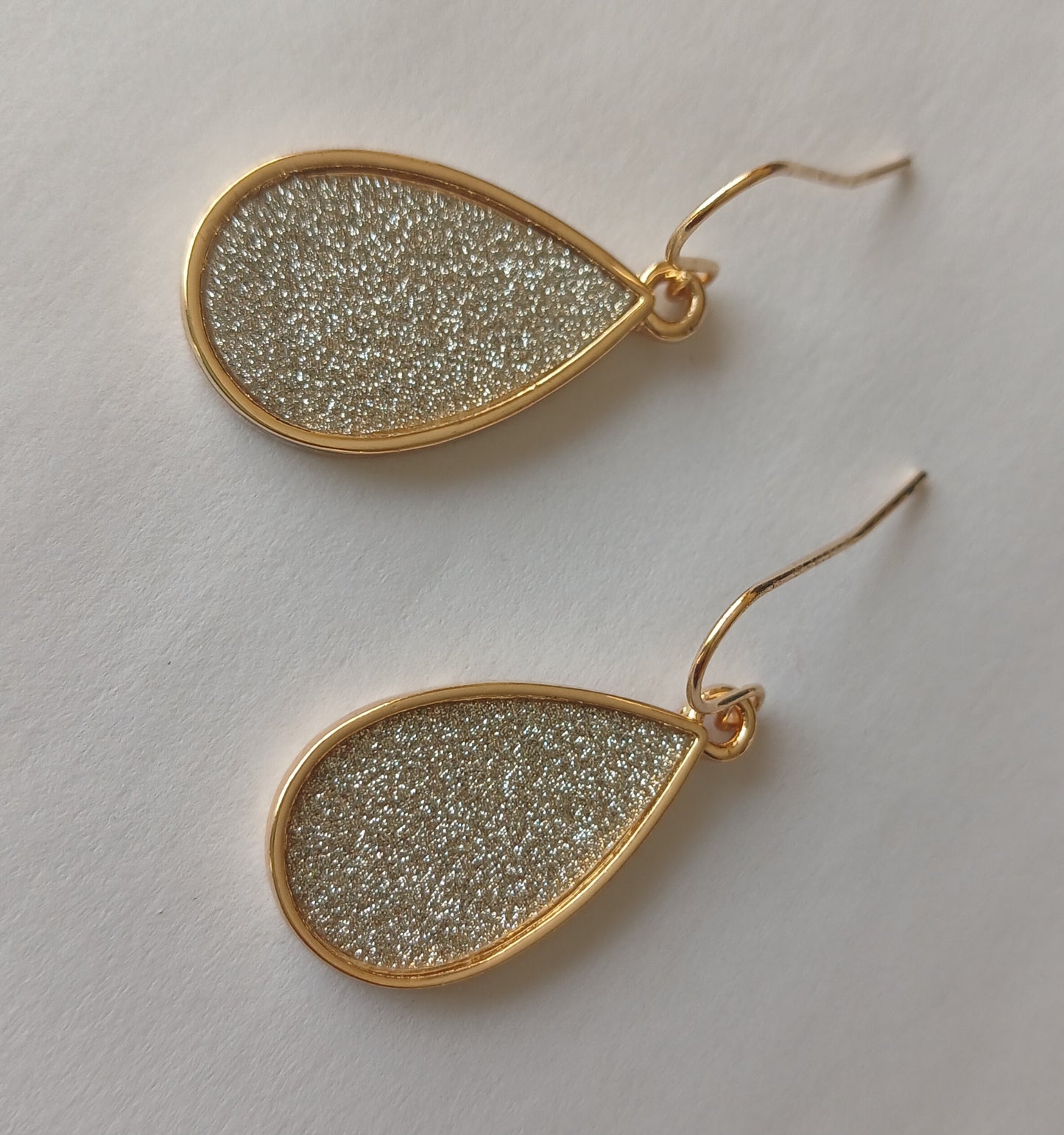 Gold Plated Stainless Steel Tear Drop Earrings