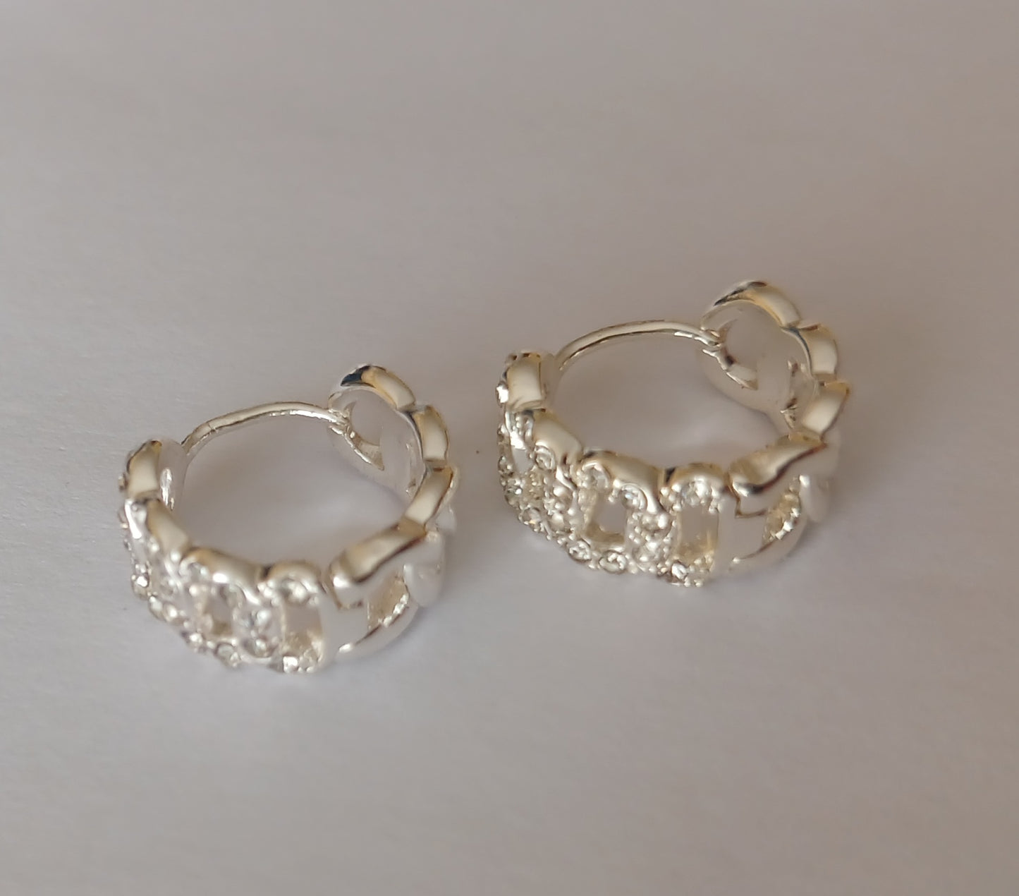 Silver Looped Mini Hoop Earrings