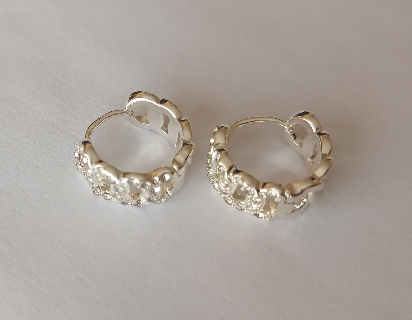 Silver Looped Mini Hoop Earrings