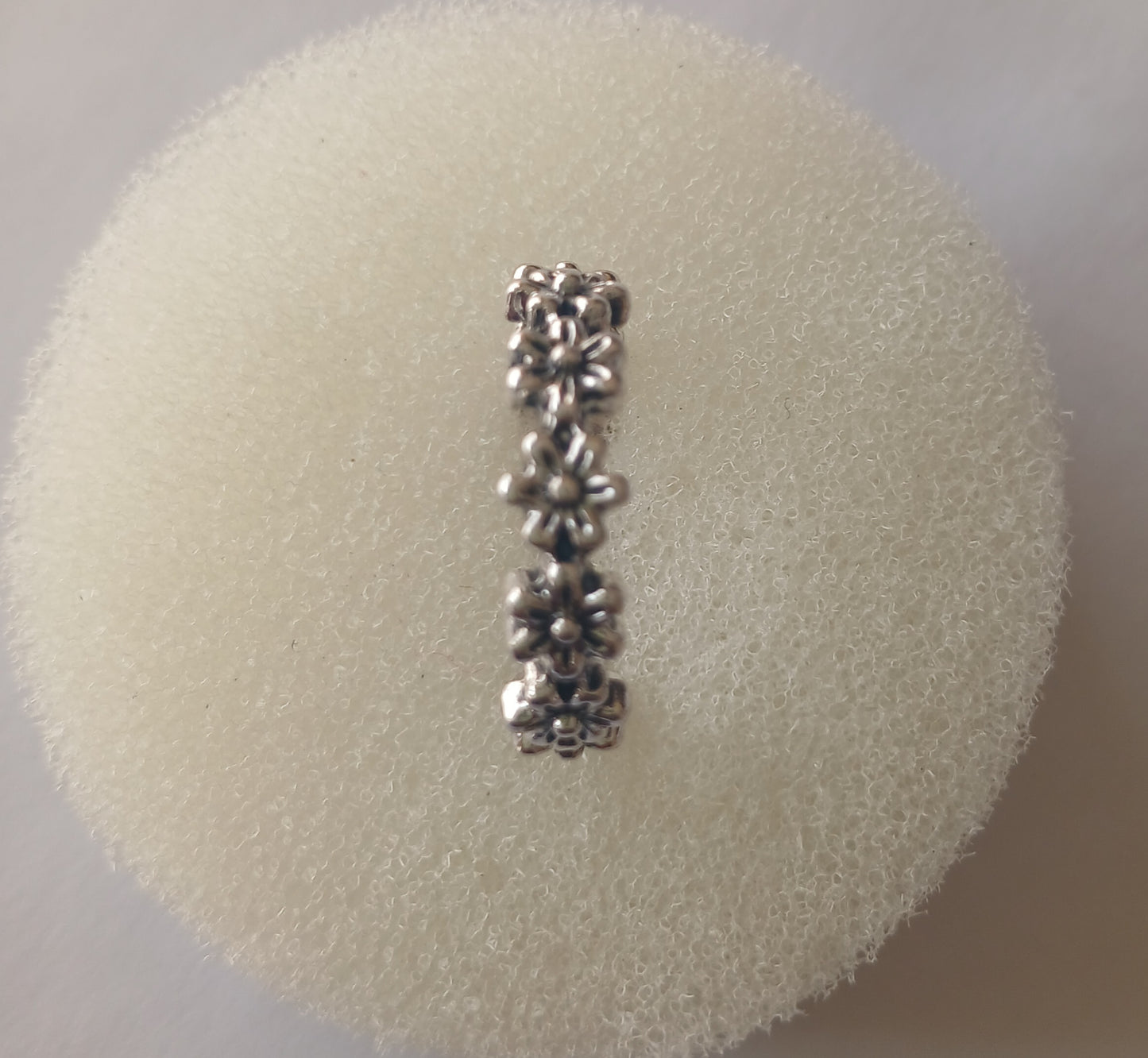 Silver Continuous Flower Ring (Size S-M)