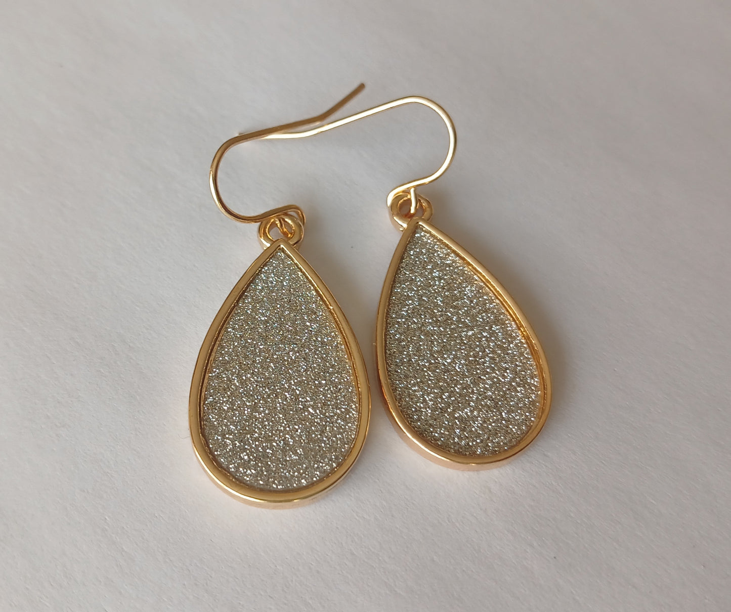 Gold Plated Stainless Steel Tear Drop Earrings