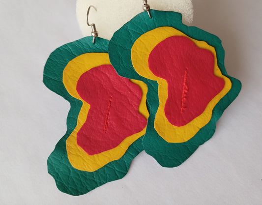 Africa Map Earrings
