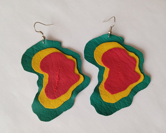 Africa Map Earrings